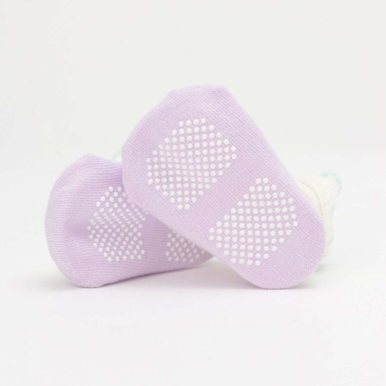 Shoe Pattern Newborn Socks,Pink, large image number 4