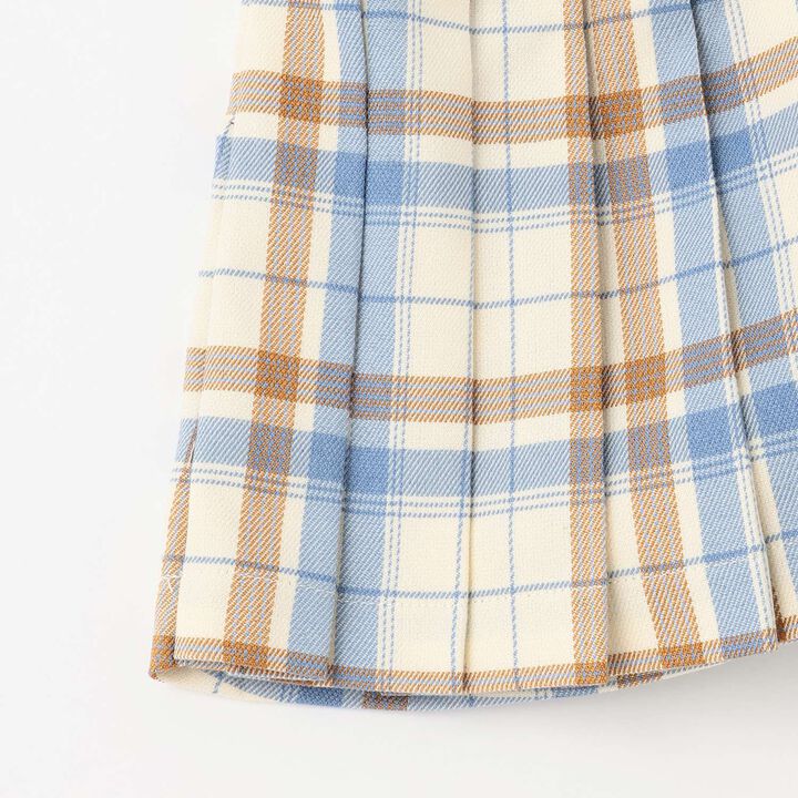 Check Pleats Culotte Skirt,Pearl white, medium image number 6