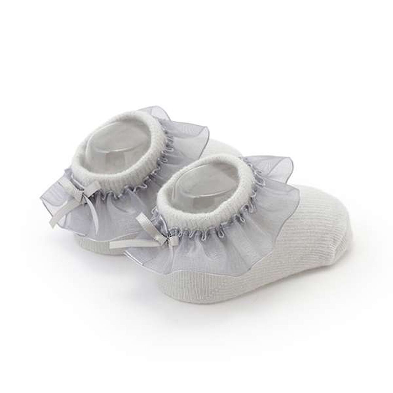 Organza Frill Cup Socks,Light pink, large image number 2