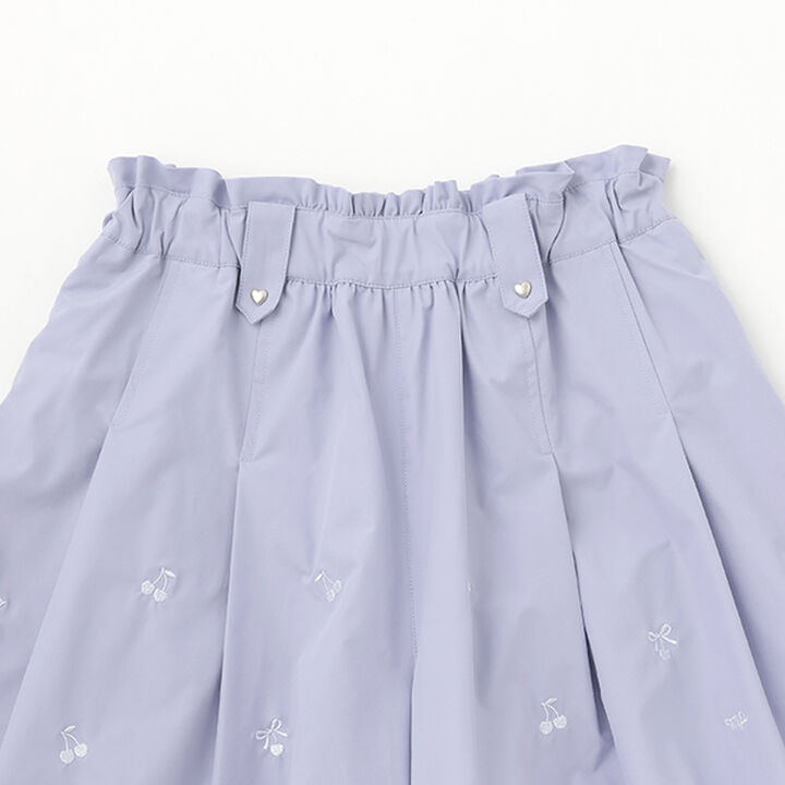 Functional Material Cherry Embroidery Culottes,Light blue, medium image number 9