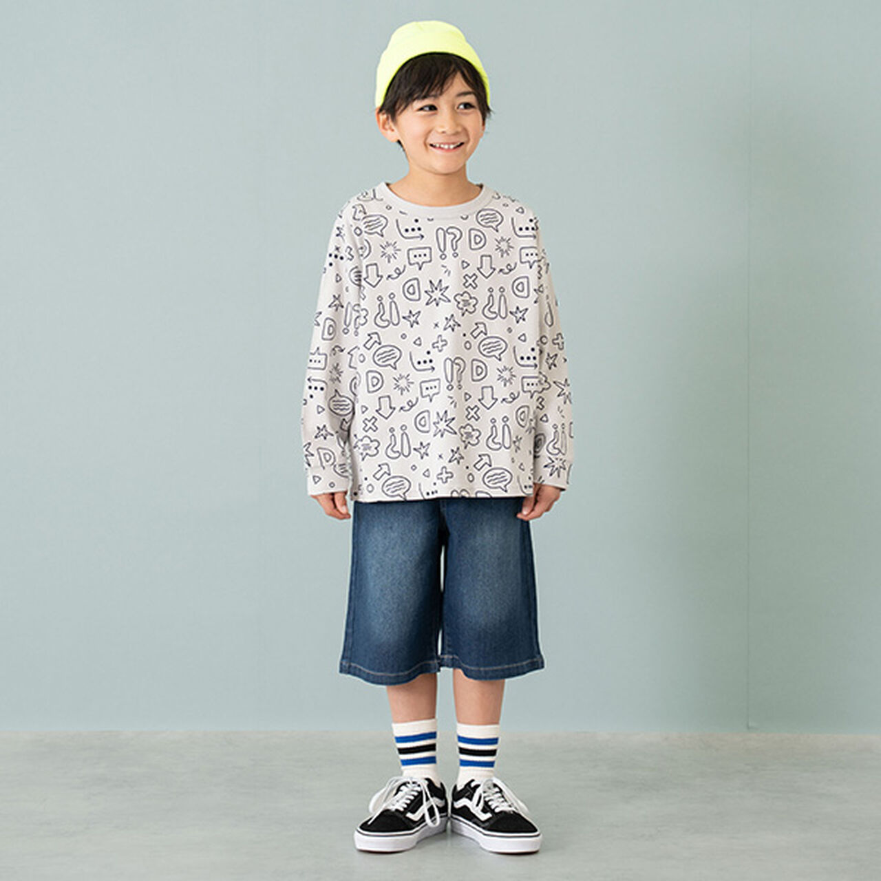 Denim Bermuda Shorts,Blue, large image number 2