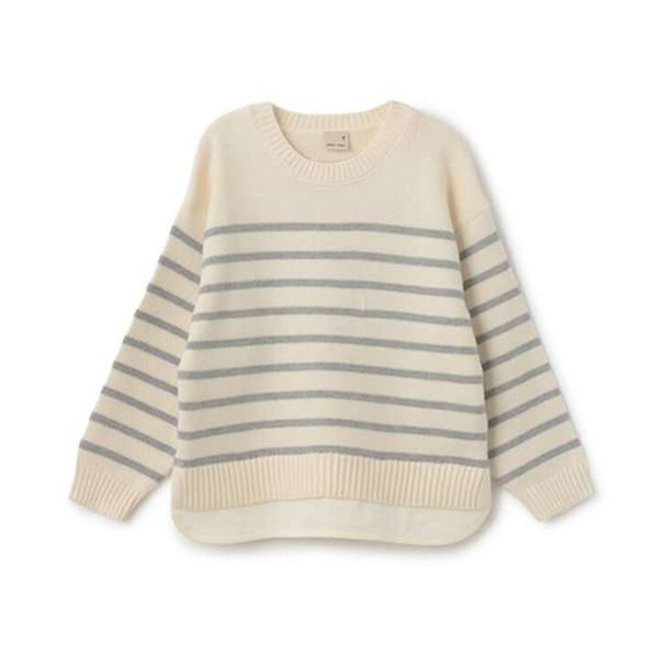 Washable Striped Knit,Light green, medium image number 17