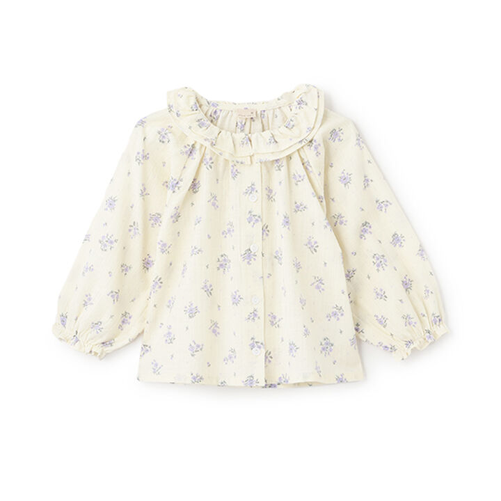 Small Floral Pattern Blouse,Pink, medium image number 7