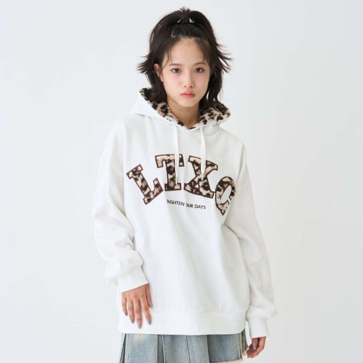 [LTXC] 100% Cotton Wool Lined Boa Logo Hoodie,, medium