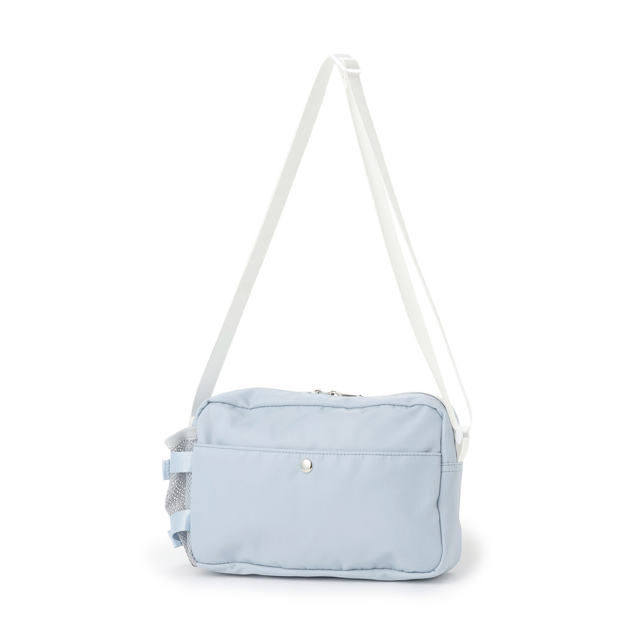 Casual Shoulder Bag with Bottle Holder,Light blue, large image number 1