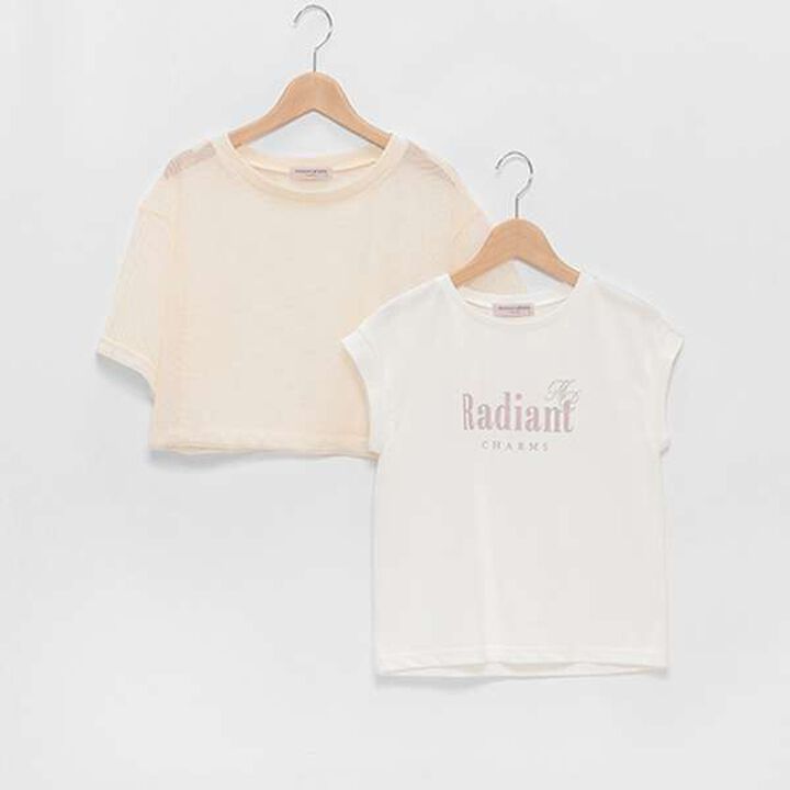 Mesh T-Shirt & T-Shirt Set,Black, medium image number 10