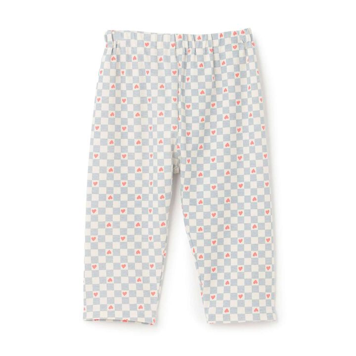 [365D] Anti-Stain Jersey Knit Patterned 6/10 Leggings,Light blue, medium image number 7