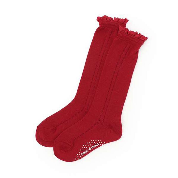 Lace Knee-High Socks,Gray, medium image number 7