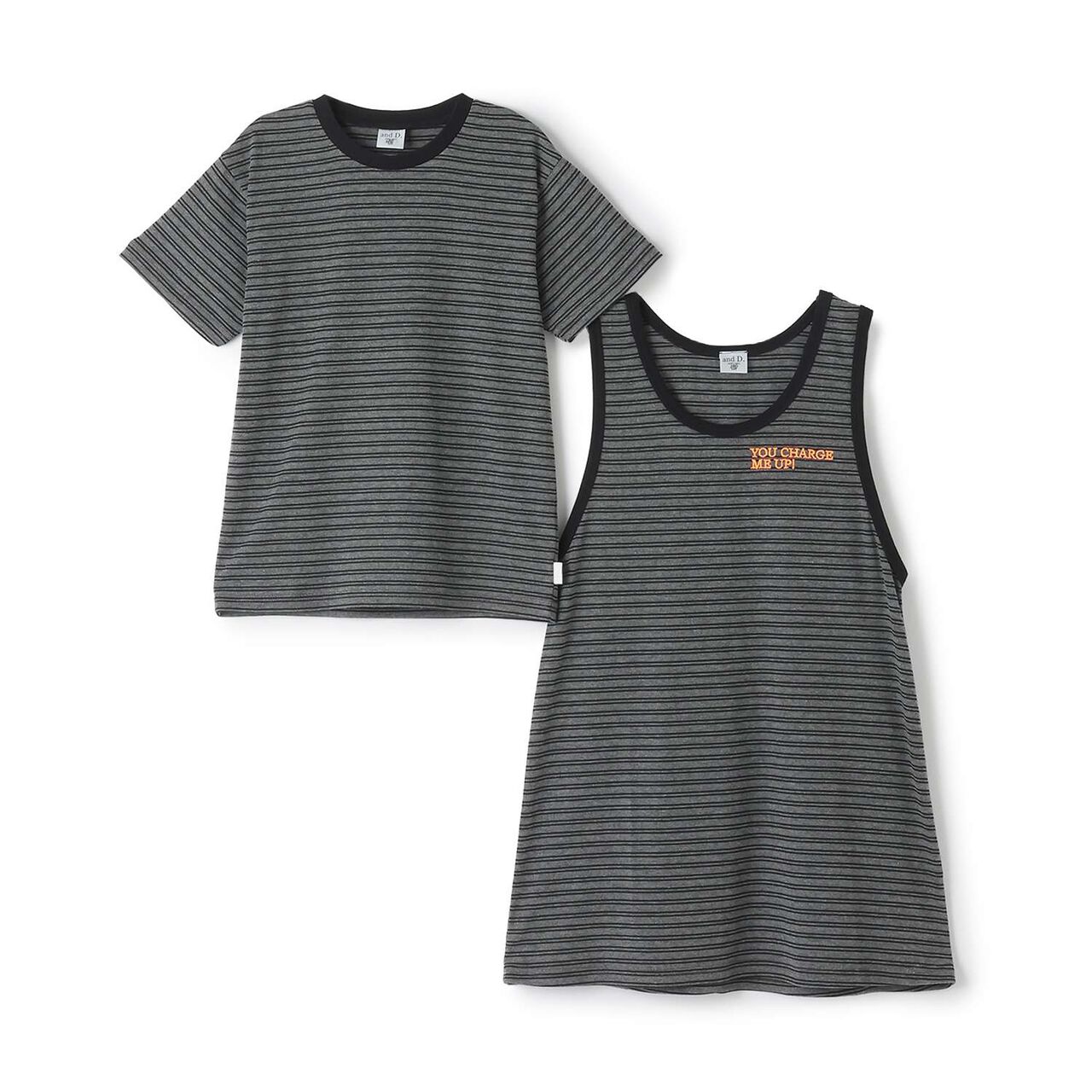 Stripe Pattern 2-Piece Tank One-Piece Dress,Pink, large image number 10