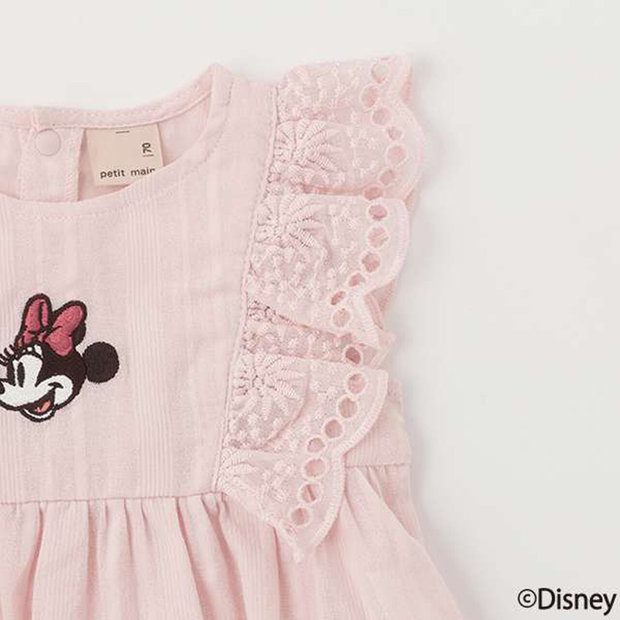 [Disney] Shoulder Frill Tunic Outfit Set,Light pink, large image number 12