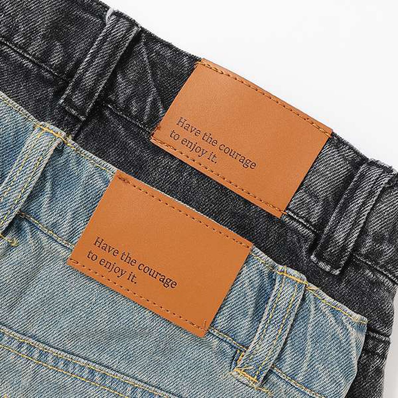 Distressed Denim Shorts,Gray, large image number 17