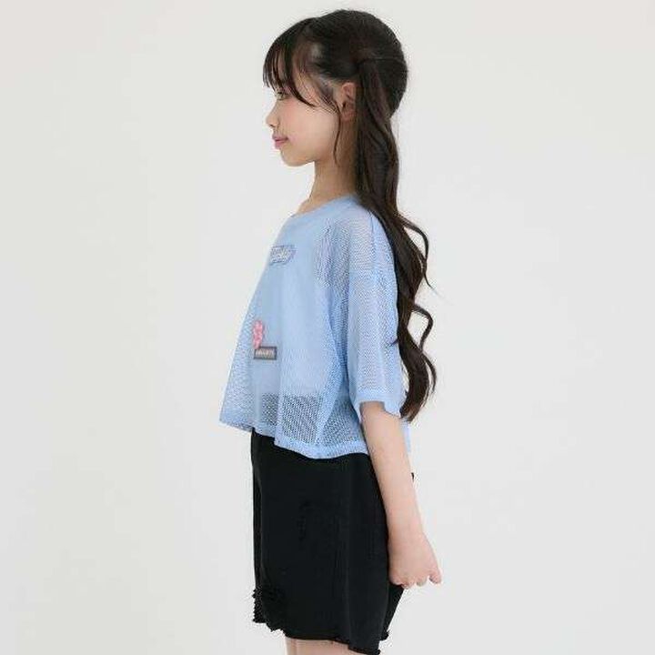 [Cool Touch Inner Only] Patch Mesh Short-Sleeve T-Shirt & Tank Set,Black, medium image number 24