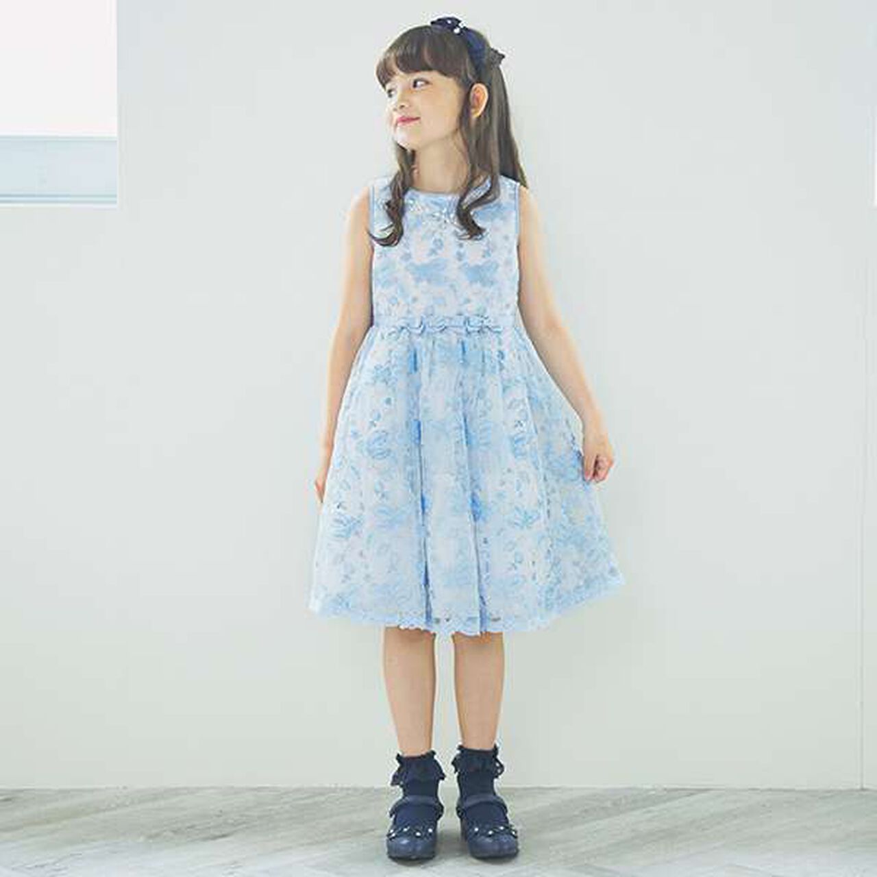 Floral Embroidery Lace One-Piece Dress,Light pink, large image number 12