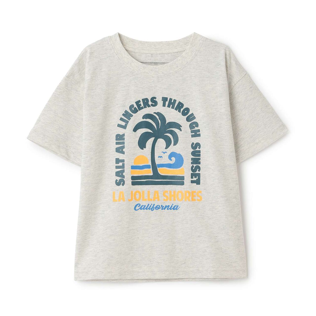 [365D.] Assorted Beach Print Cotton 100% Short Sleeve T-Shirt,Milky white, large image number 4
