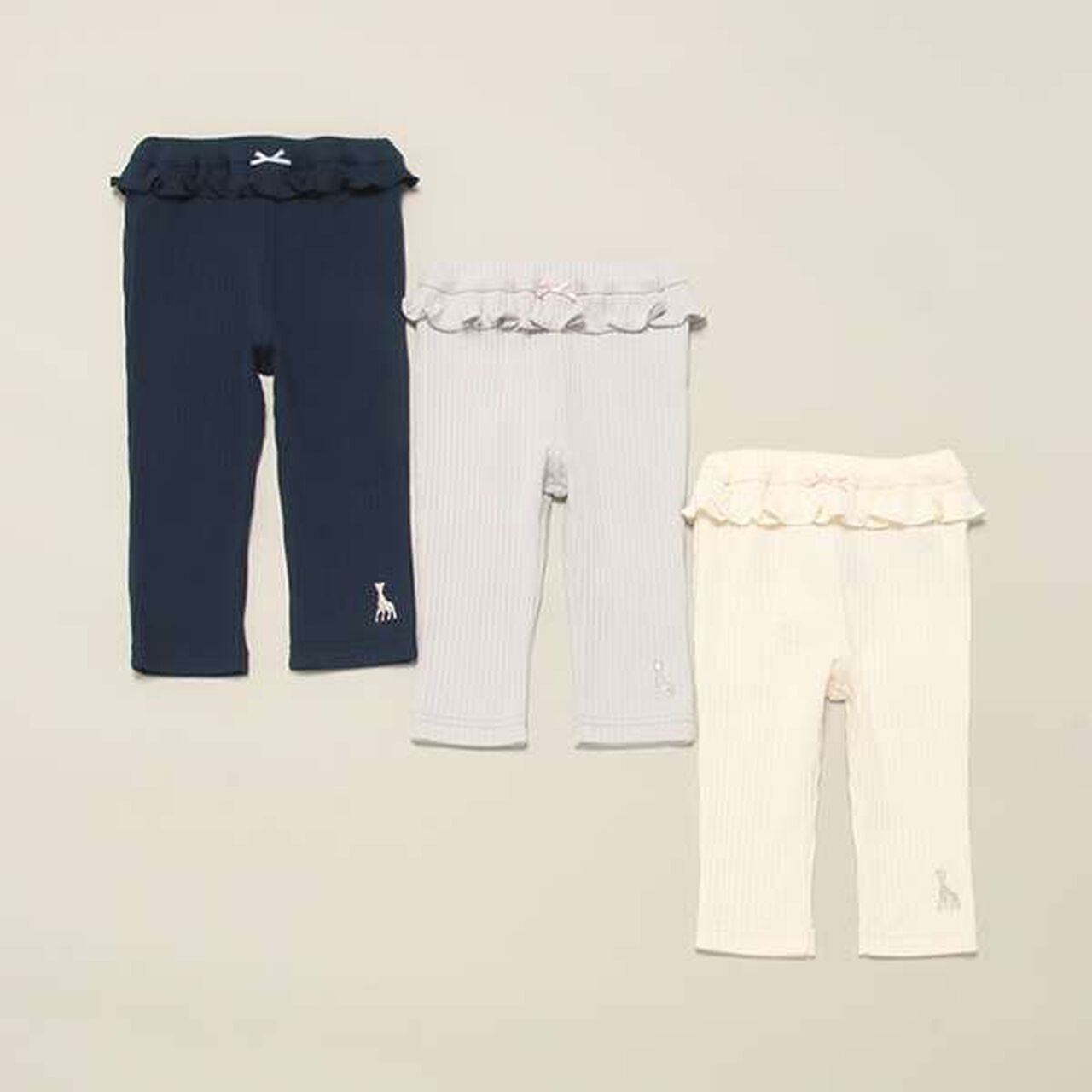 [Made in Japan] 9-Length Pleated Jersey Knit Leggings,Navy, large image number 6