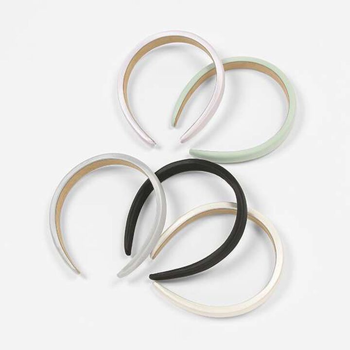 Satin Headband,Black, medium image number 2