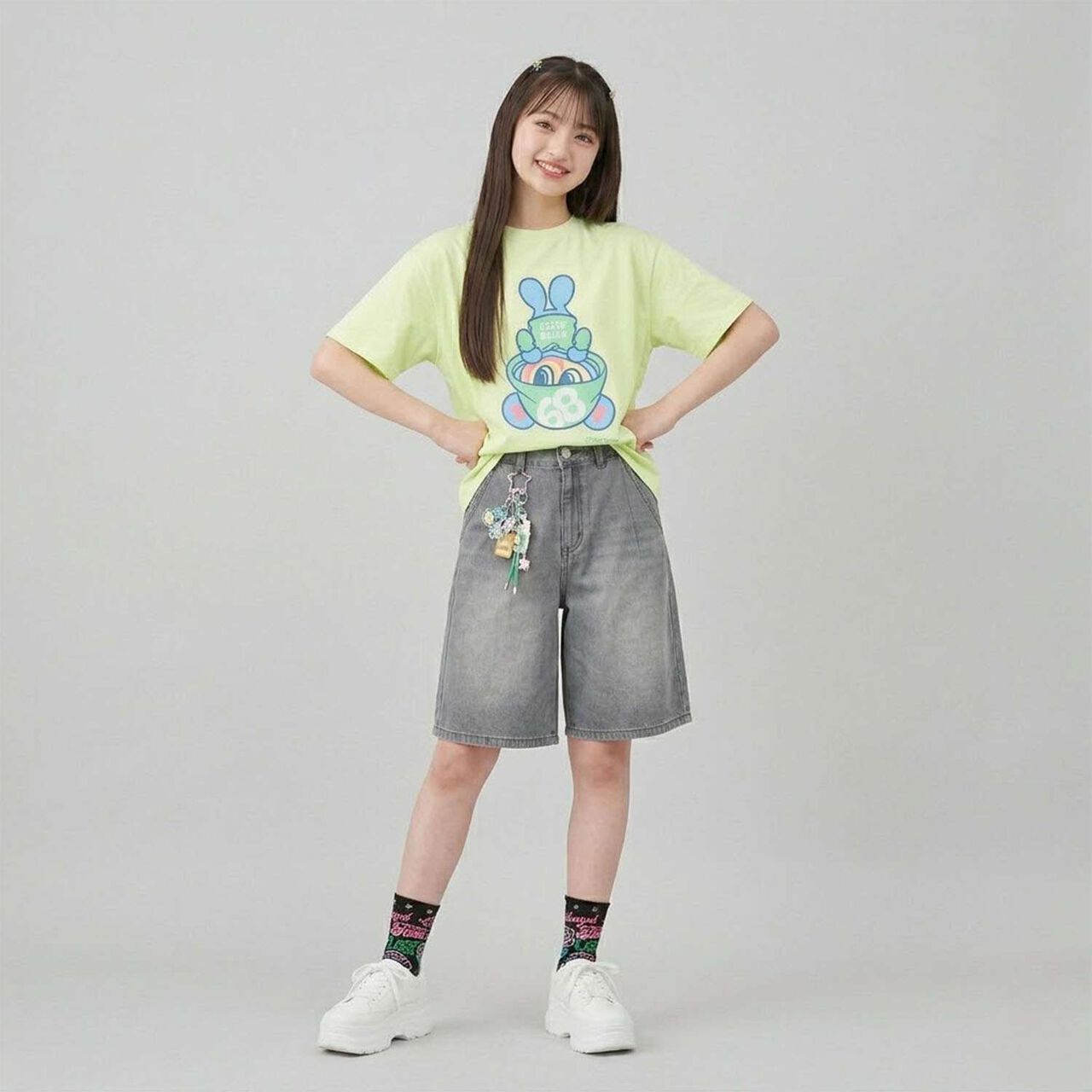Angel Blue Upside Down Mr. Nakamura T-Shirt,Off white, large image number 11