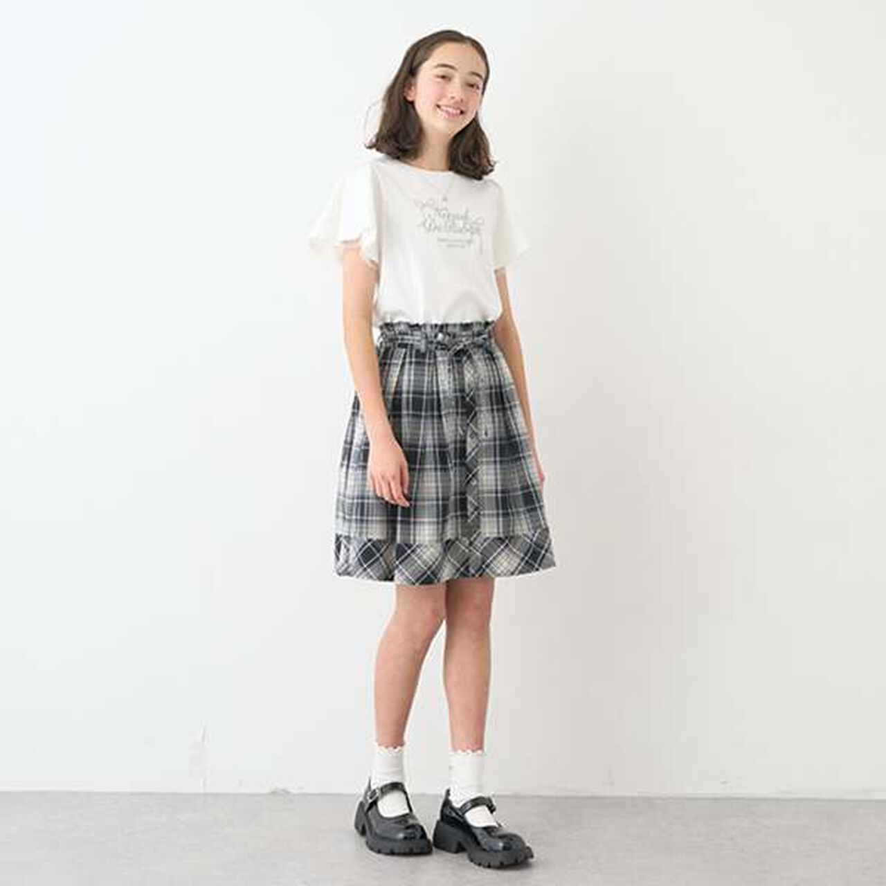 Ribbon Tulle Skirt,Black, large image number 12