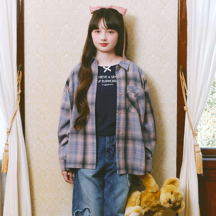 Shirt & Lace T-Shirt Set,, medium