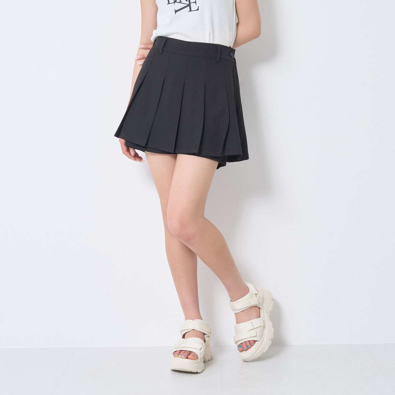 [LTXC/Easy Care] Stylish Micro Mini Skirt-Shorts,Beige, large image number 4