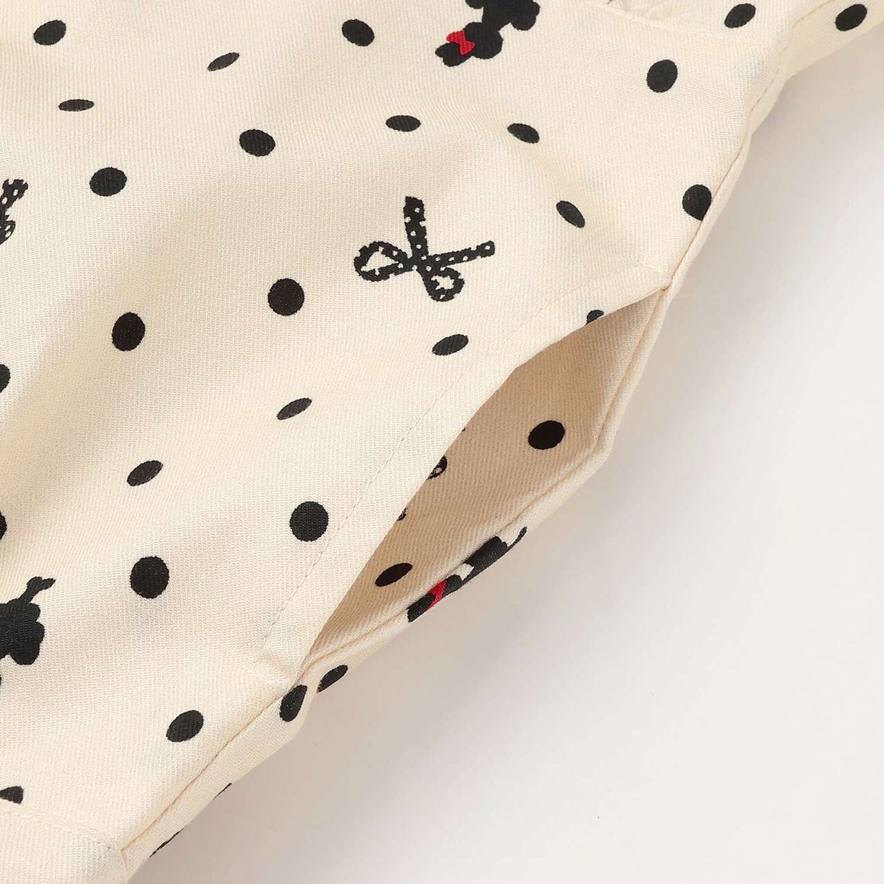 Dot Ribbon Pattern Viera One-Piece Dress [with Tippet],Ivory, large image number 5