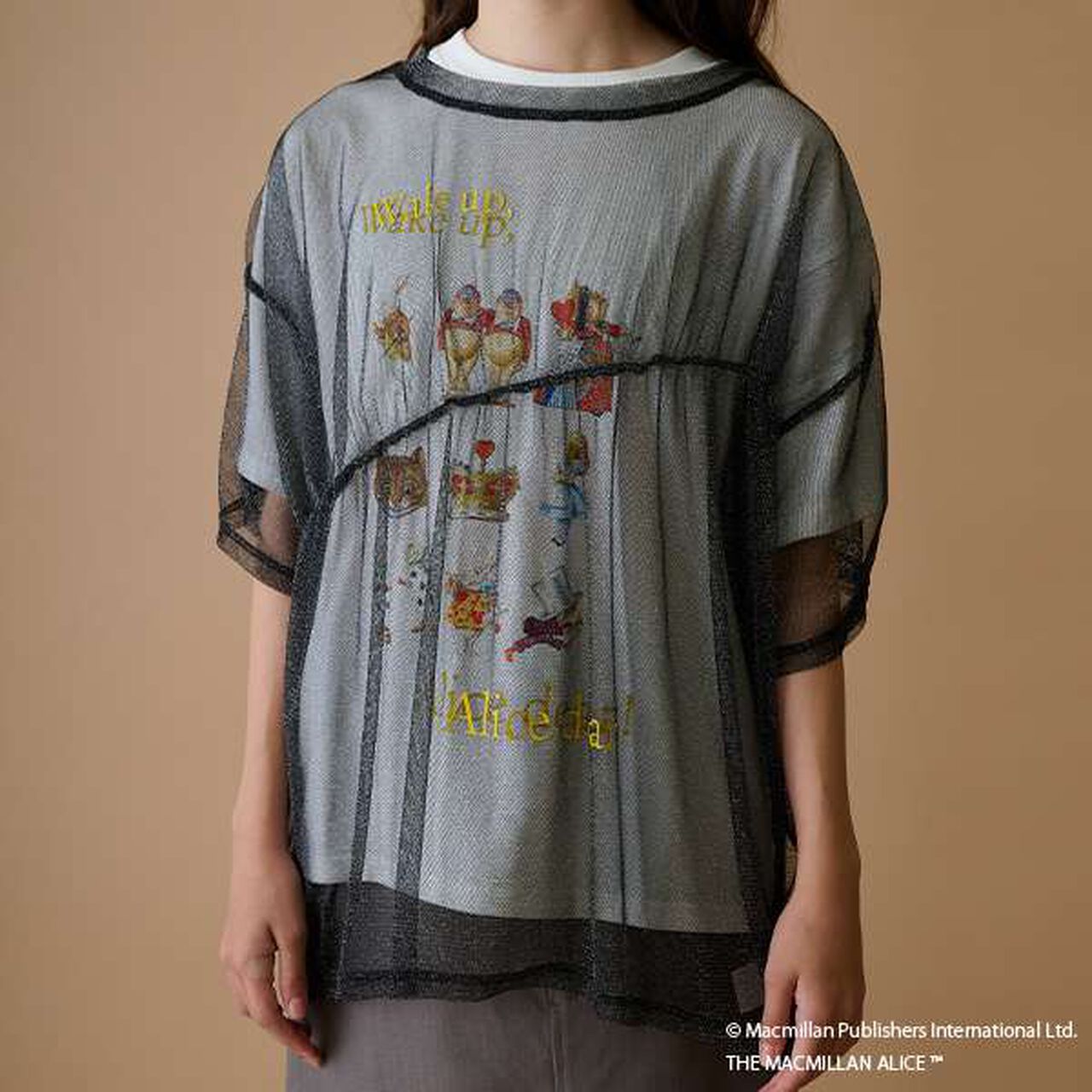 [AMI] Macmillan Alice Glitter Tulle T-Shirt Set,Off white, large image number 1