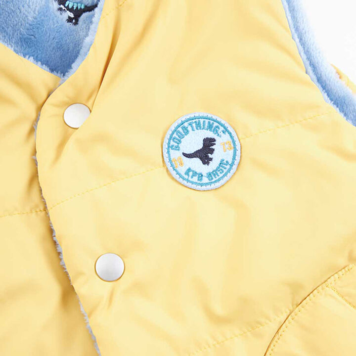 KPBOY Dinosaur Reversible Boa Lined Padded Vest (80-130),Blue, medium image number 18