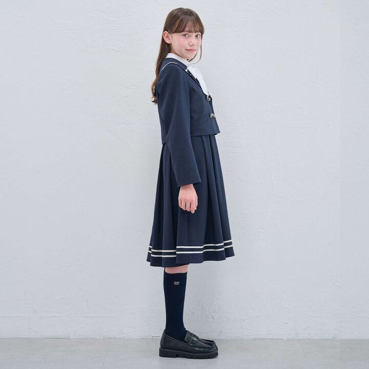 Sailor Short Jacket & Jumper Skirt Set,Beige, medium image number 16