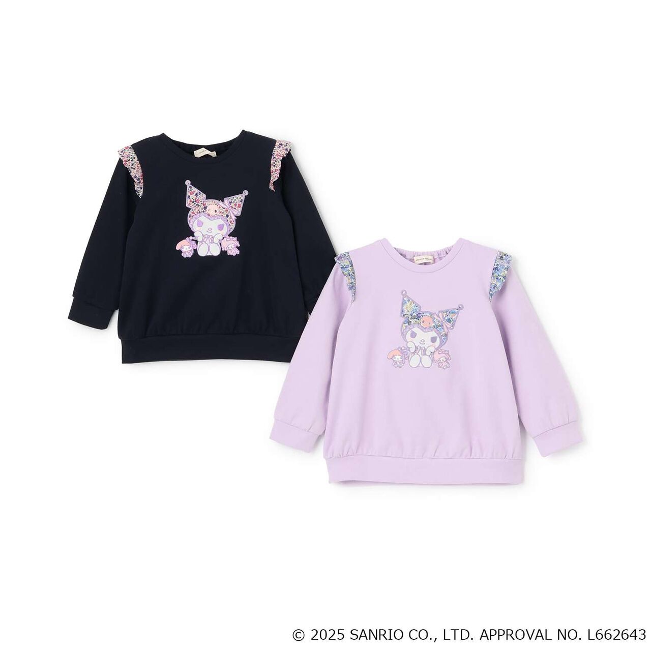 Kuromi Liberty Fabric Appliqu&eacute; Sweatshirt,Lavender, large image number 9