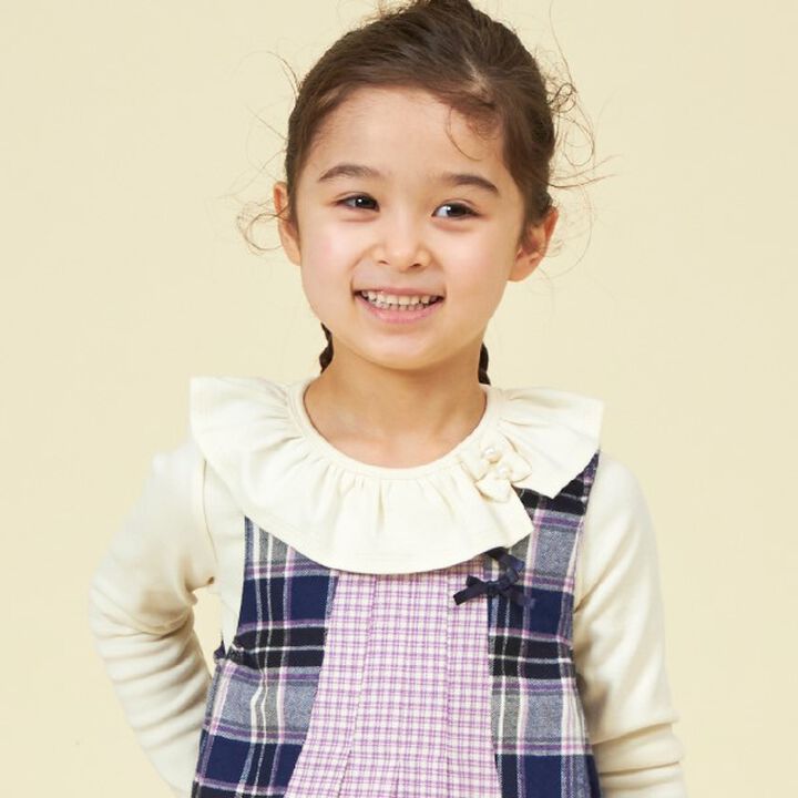 KP Check Reversible Jumper Skirt (0 to 0),Navy, medium image number 8