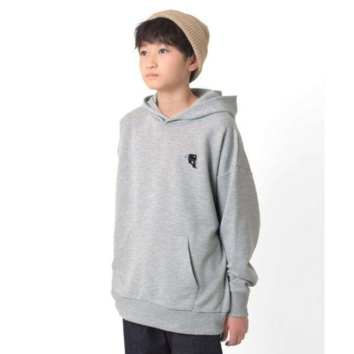 Fleece Skater Embroidery Big Parka,Milky white, medium image number 17