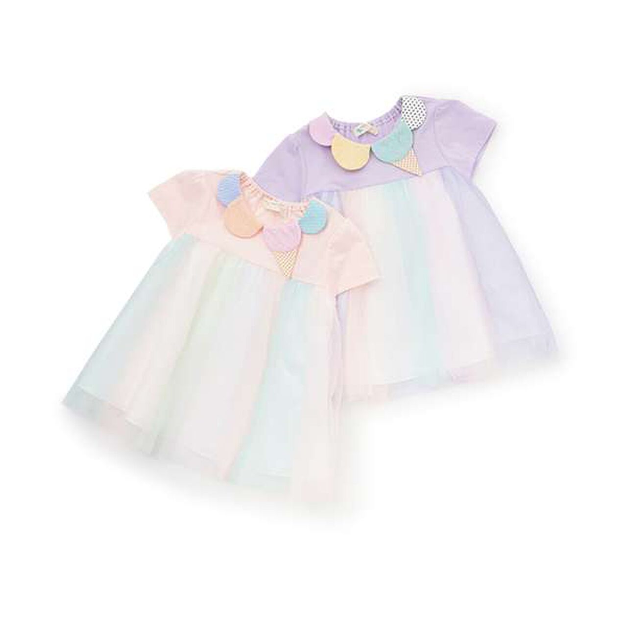 Ice Collar Tulle Tunic,Lavender, large image number 7