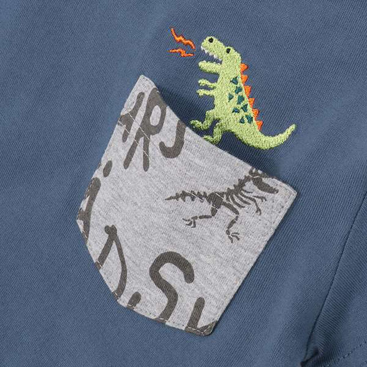 Dinosaur Short Sleeve T-Shirt Outfit Set,Off white, large image number 12