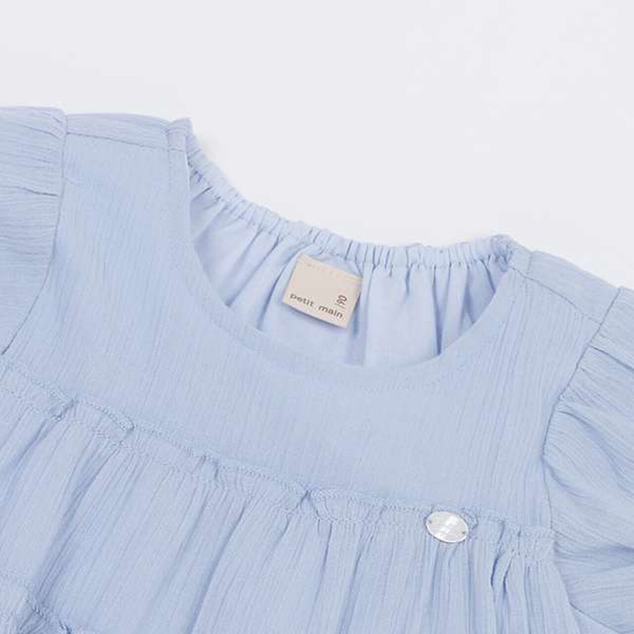 Smile Series Crinkled Tunic (Kids),Light gray, large image number 12