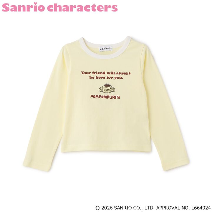 [Sanrio Characters] Ringer Long-Sleeve T-Shirt,Yellow, medium image number 13