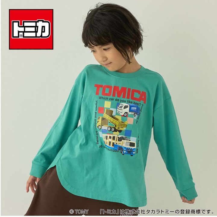 [Tomica] Assorted Print T-Shirt [Kids' Clothing] [Boys],Green, medium image number 0