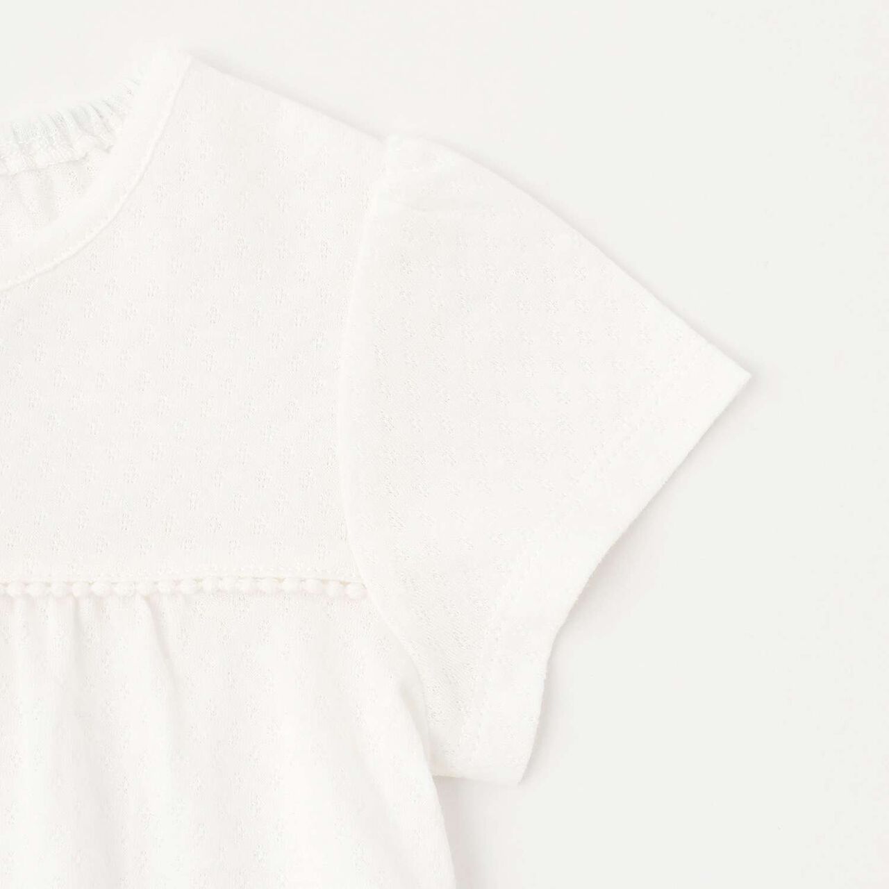 Lacy Jersey T-Shirt,Off white, large image number 3