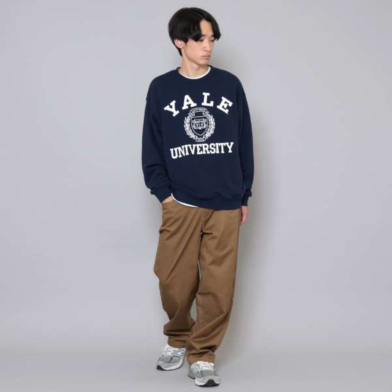 Stretch Twill Baggy Pants,Khaki, large image number 1