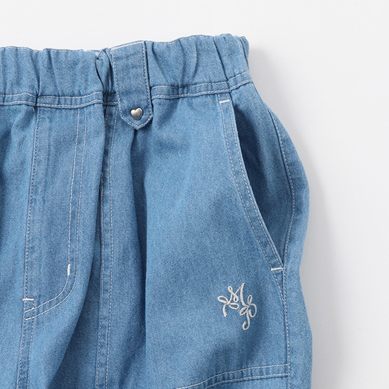 2 WAY Cargo Pants with Heart Button Pocket [Functional Material],Ivory, large image number 2