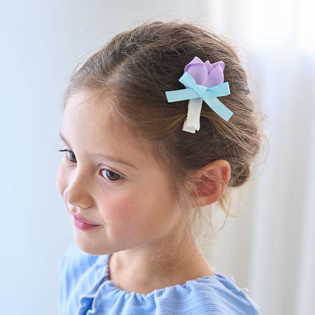 Tulip Hair Clip,Lavender, large image number 0