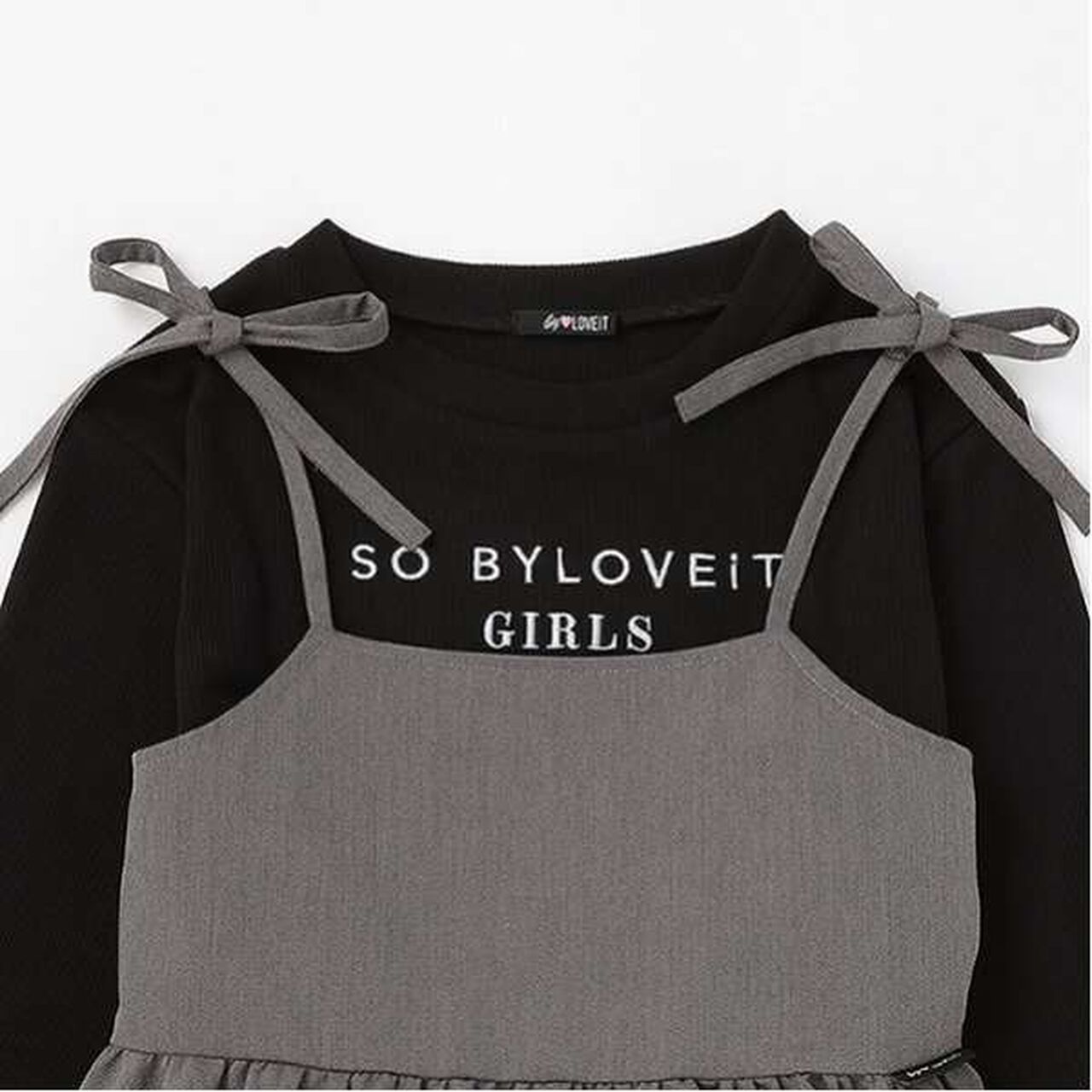 TR Jumper Skirt T-Shirt Set,Black, large image number 10