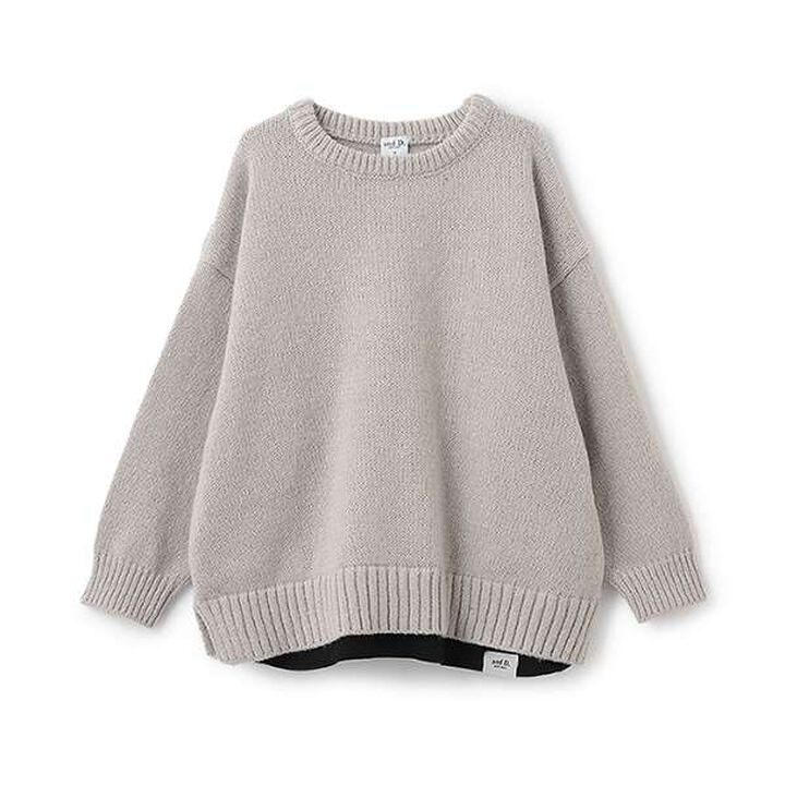 [Matching with Dad Outfit] Machine Washable Kids Layered Hem Knitwear,Striped, medium image number 20