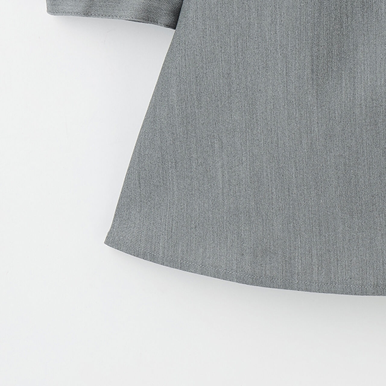 Shirt Dress with Ribbon Bustier,Gray, large image number 2