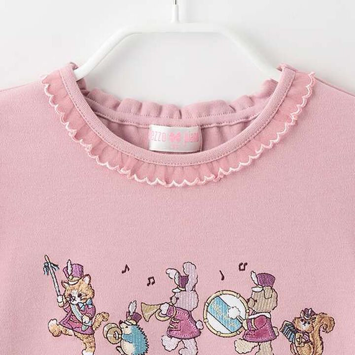 Drum Corps Appliqu&eacute; Long-Sleeve T-Shirt,Pink, medium image number 2