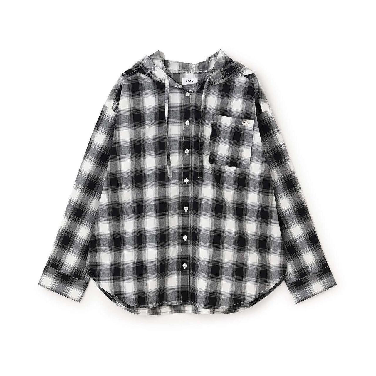 [LTXC] Checkered Shirt Parka,Sax blue, large image number 5