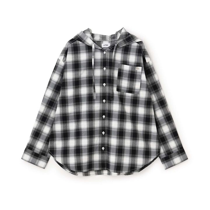 [LTXC] Checkered Shirt Parka,Sax blue, medium image number 5