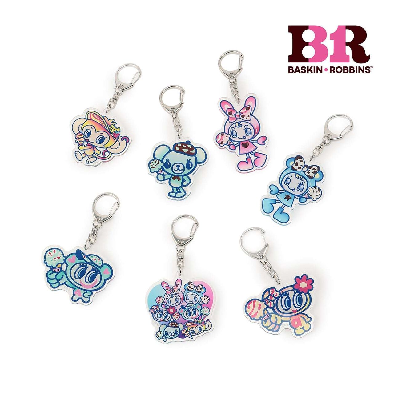 [31 Ice Cream] &times; Narumiya Characters Random Acrylic Keychain,Multi color, large image number 0