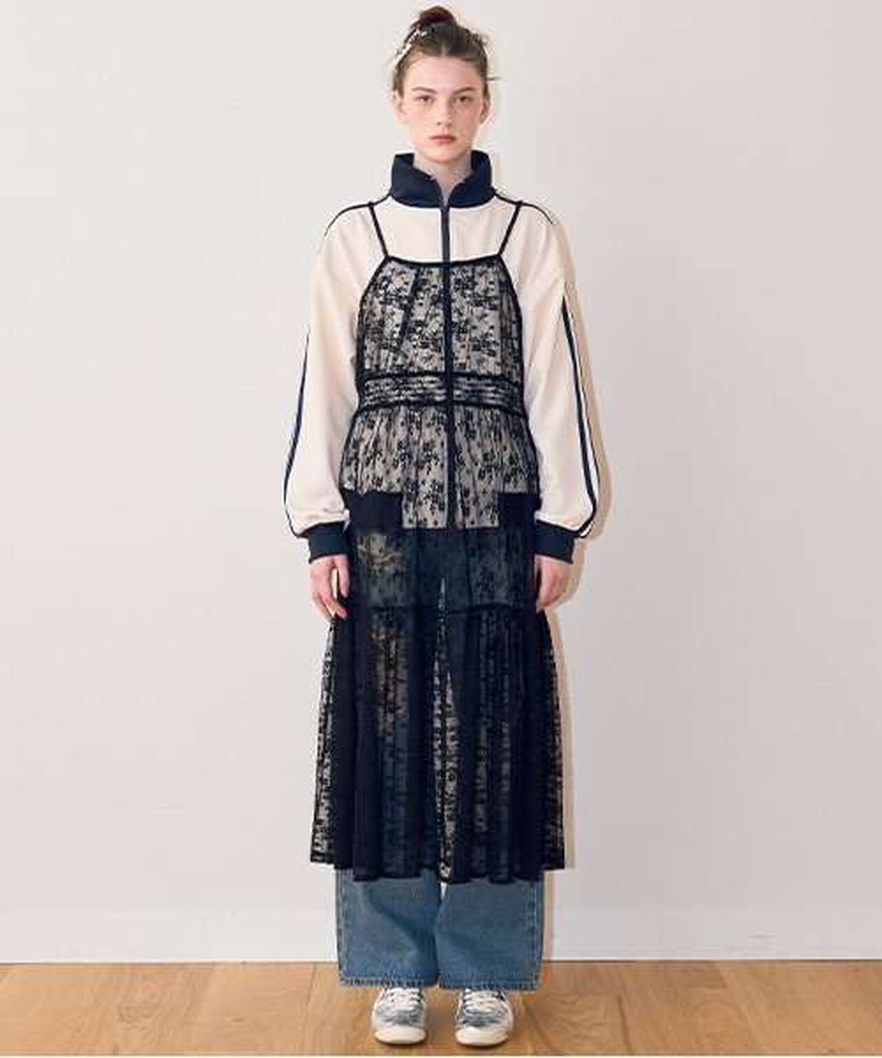 Sheer One-Piece Dress,Off white, large image number 14