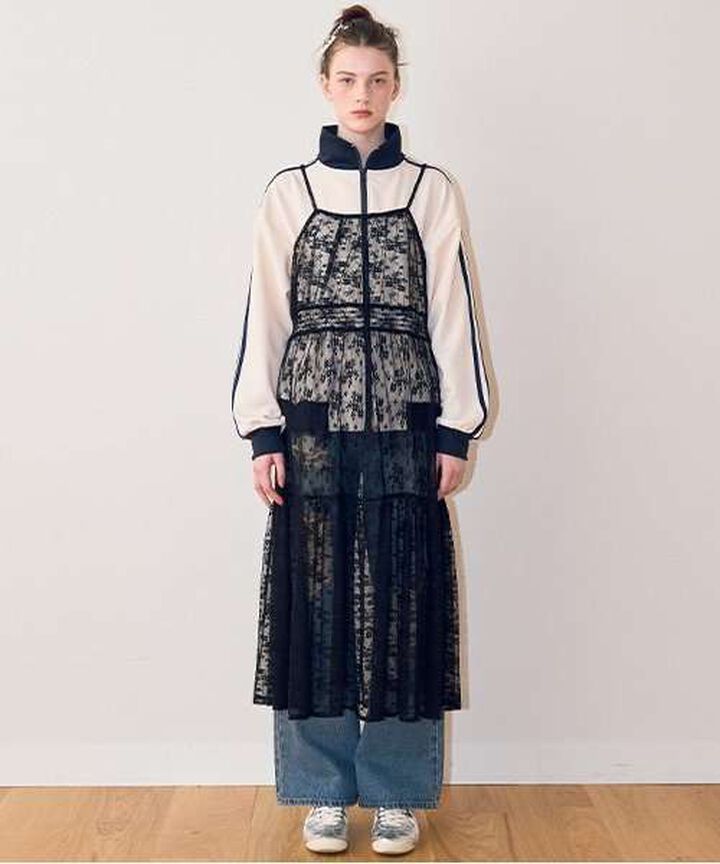 Sheer One-Piece Dress,Off white, medium image number 14