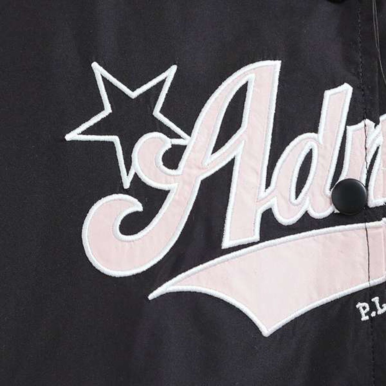 Cheer Logo Appliqu&eacute; Varsity Jacket,Gray, large image number 18